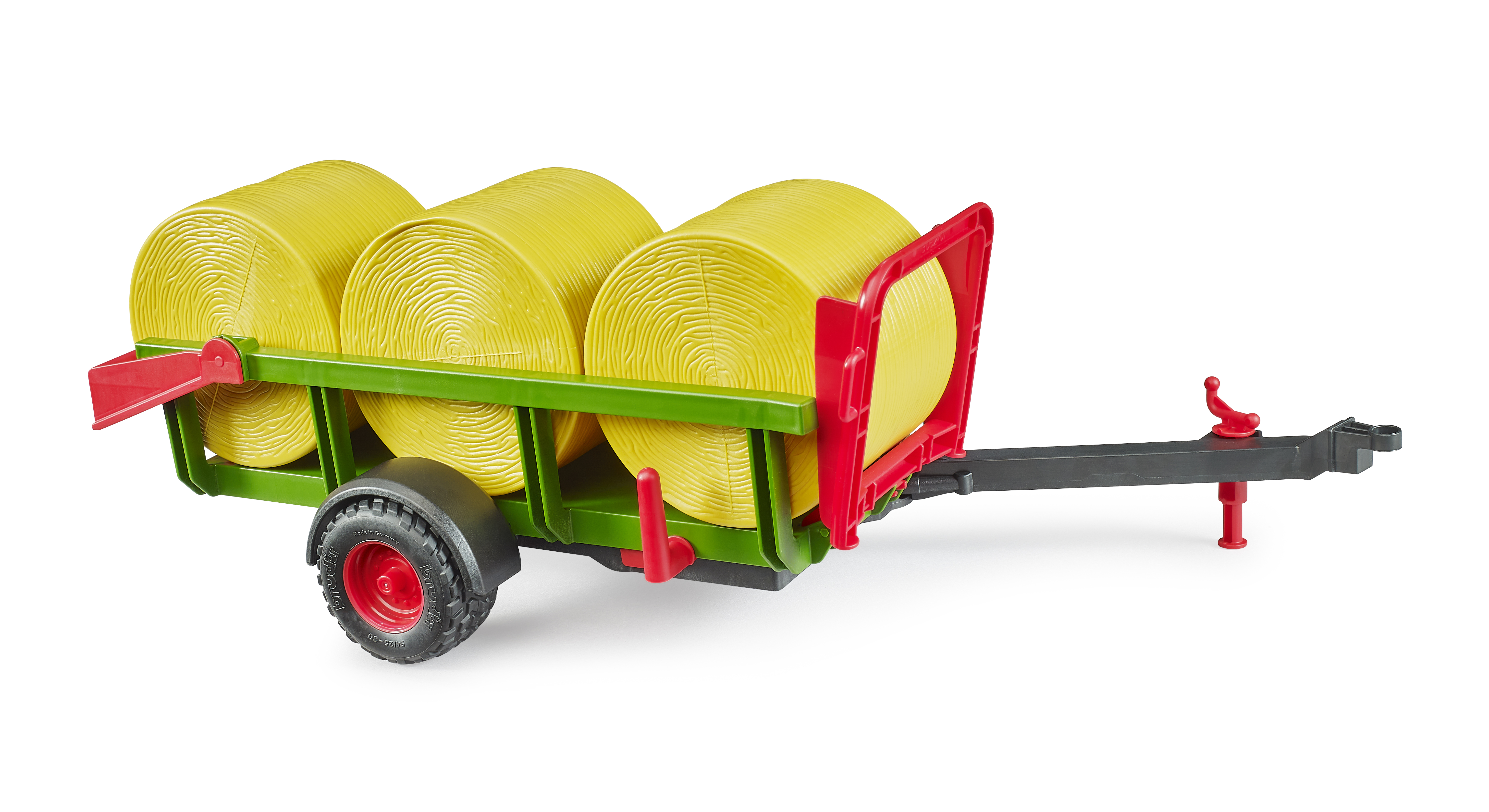 Round bale collector with 3 round bales