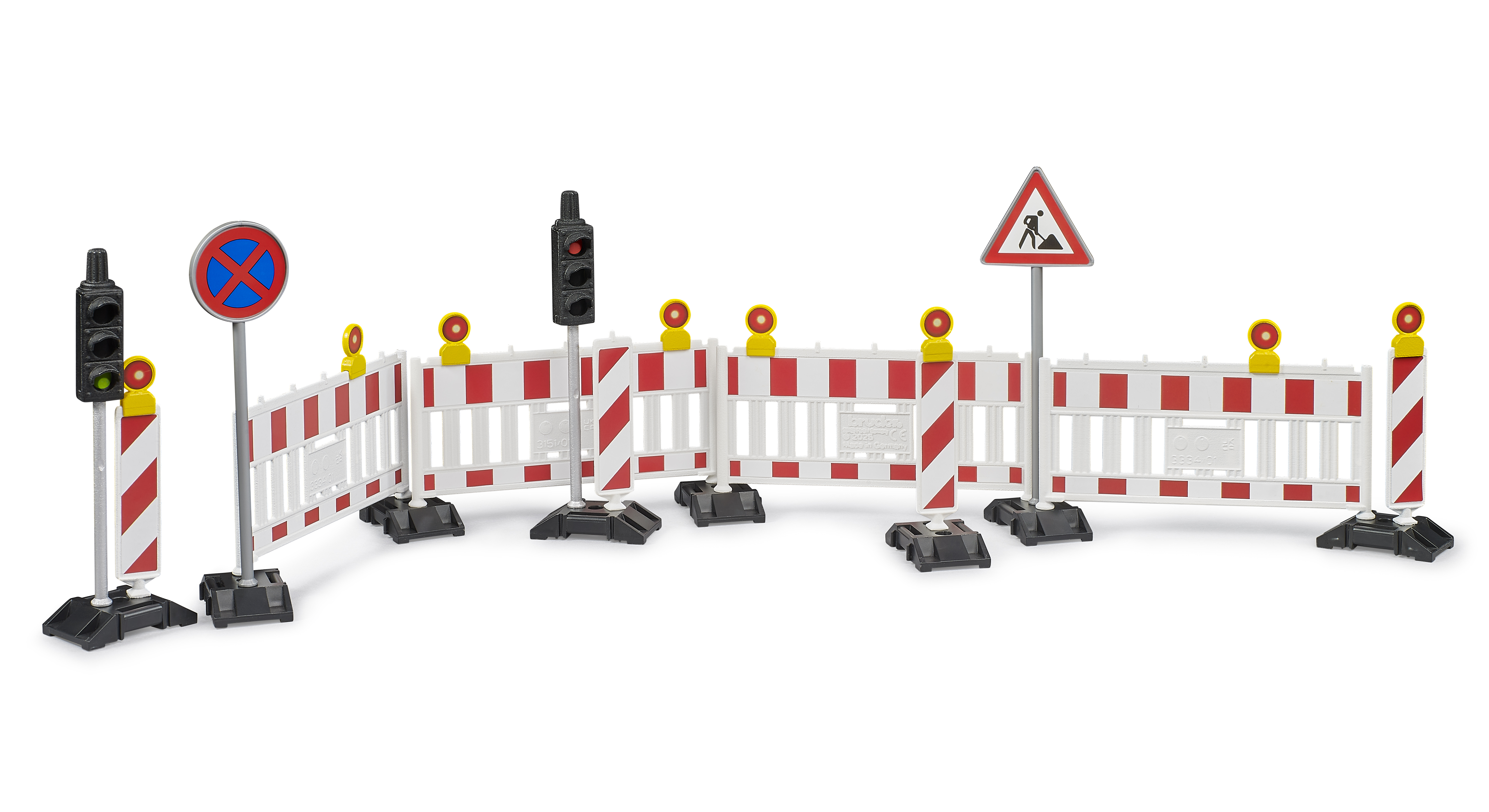 Traffic safety set with traffic light accessories