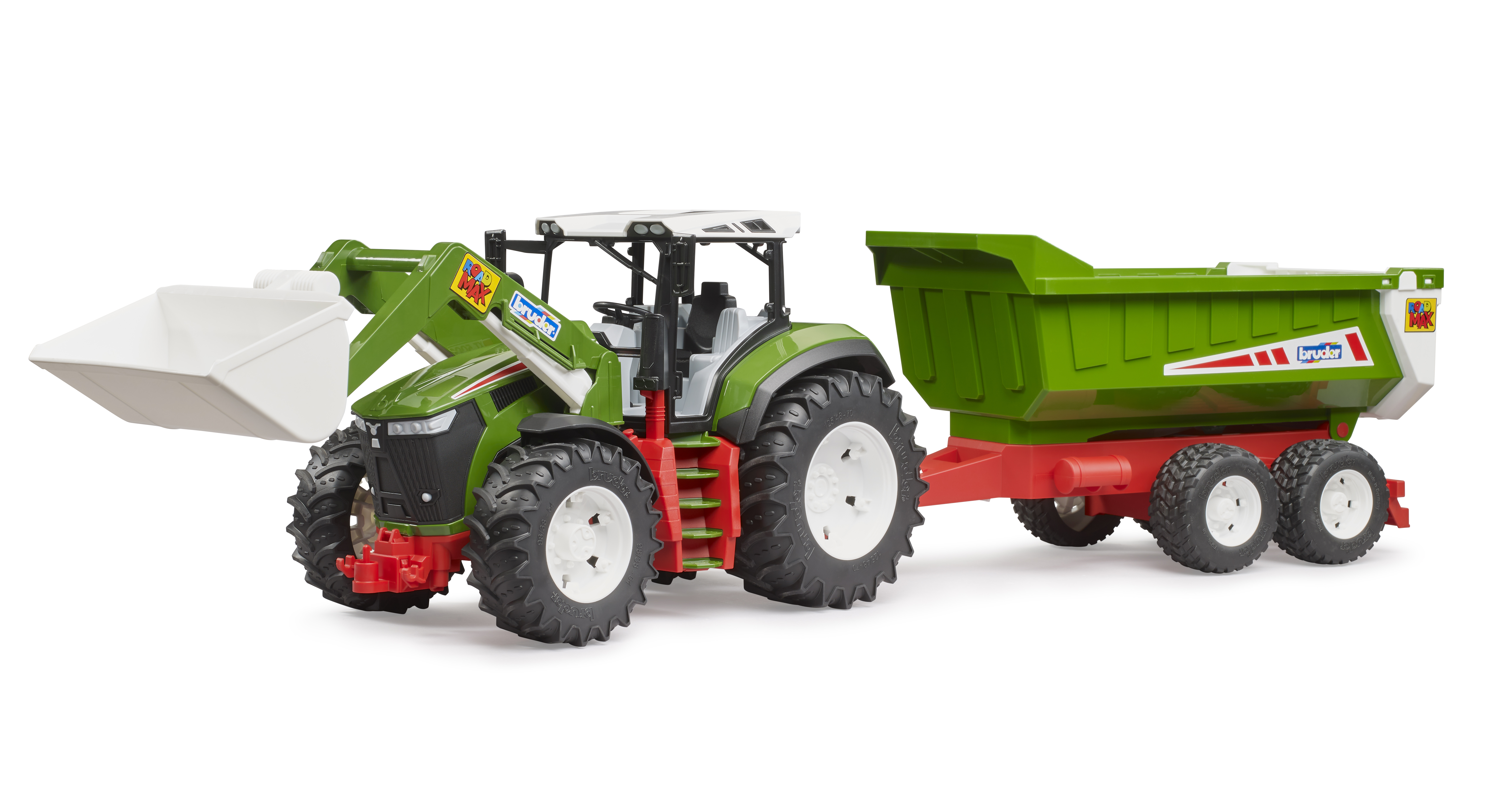 Roadmax tractor with frontloader and rear tipper Roadmax tractor with frontloader and rear tipper