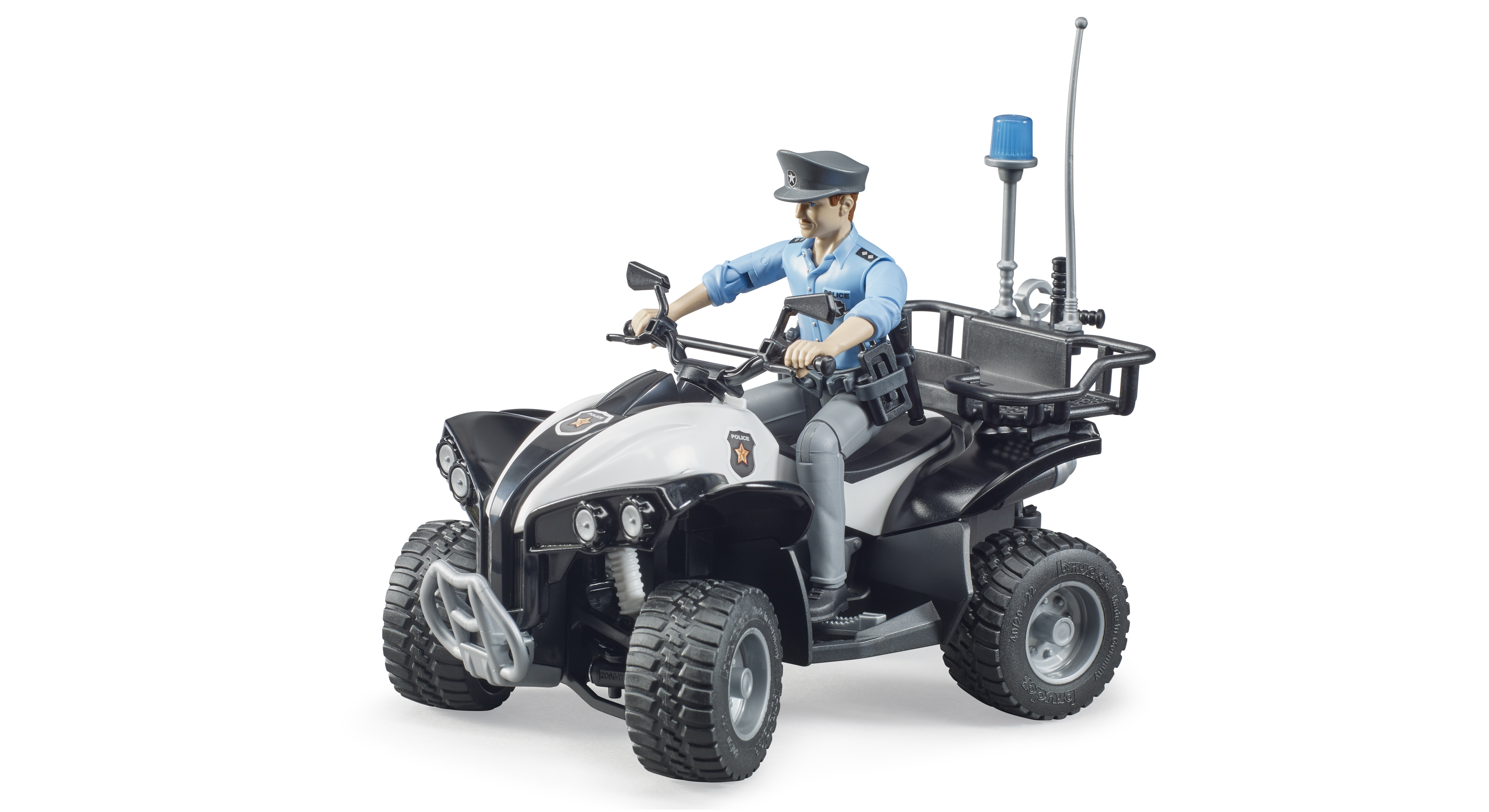 Polizei-Quad mit Polizist und Ausstattung