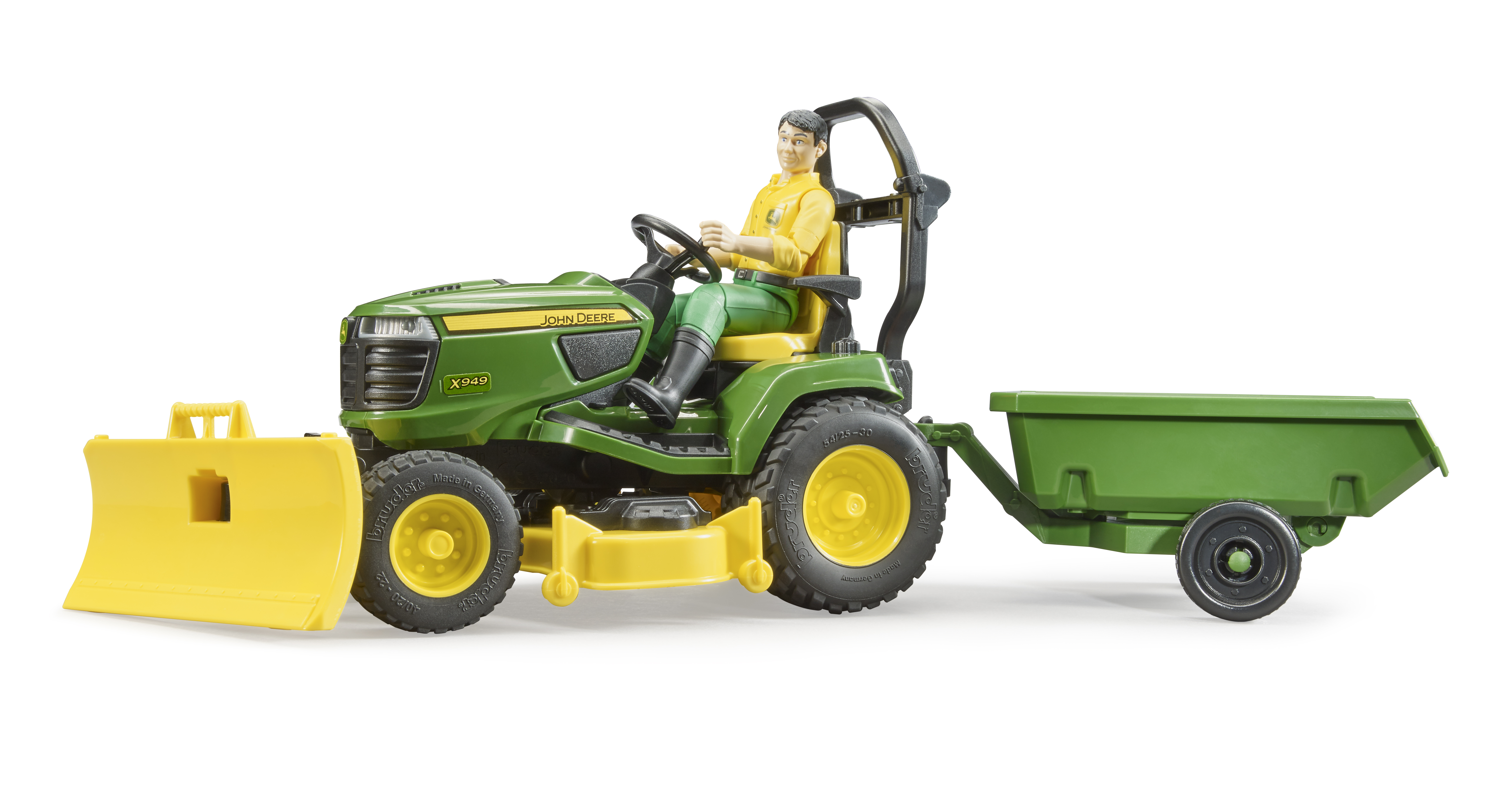 thumbnail image 2 of Bruder 62103 Bworld Gardener Set – 1:16 Scale John Deere Lawn Mower With Accessories, Green 2 of 2