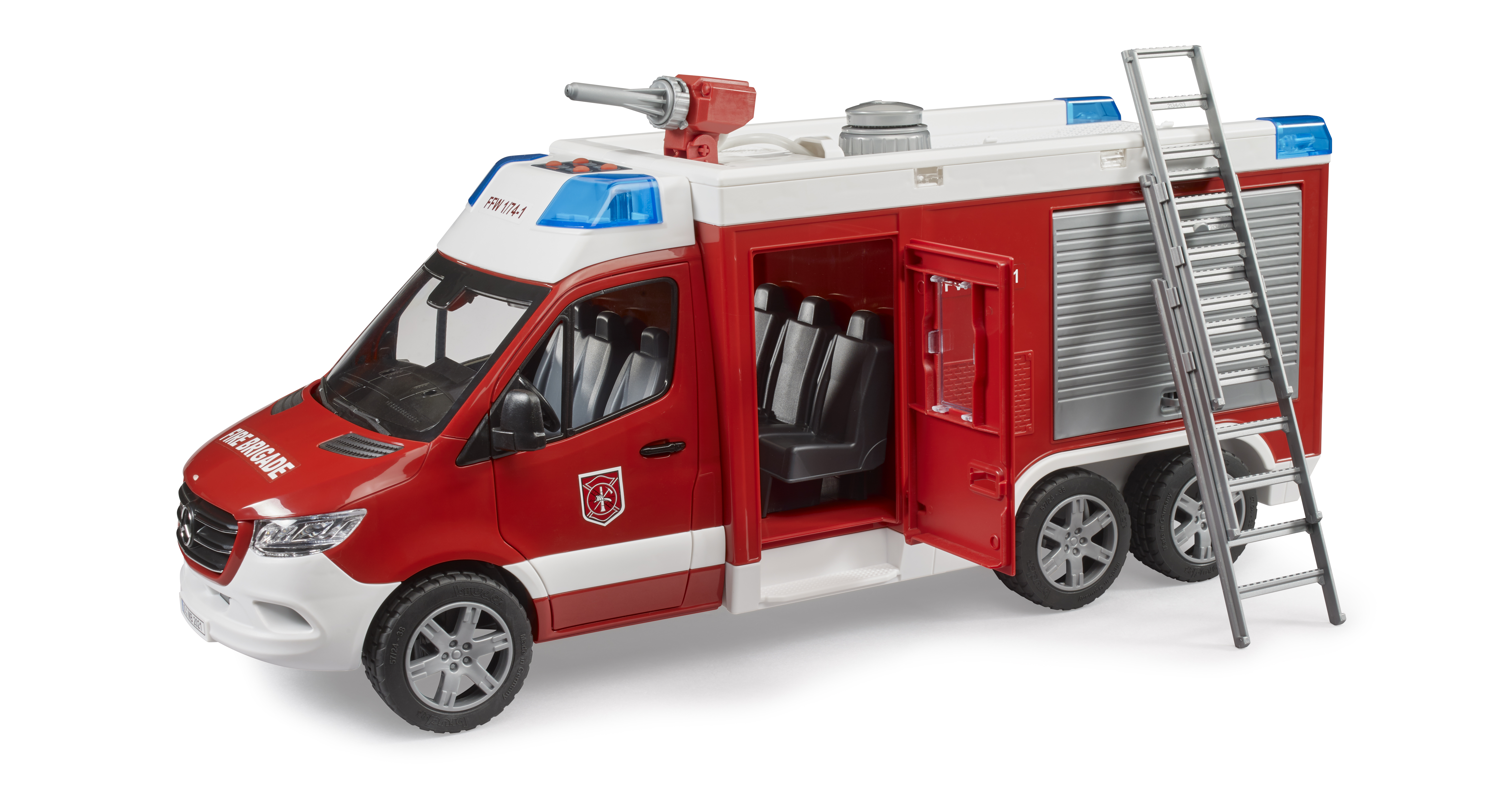 Camión de bomberos Mercedes-Benz Sprinter con módulo de luces y sonido Camión de bomberos Mercedes-Benz Sprinter con módulo de luces y sonido
