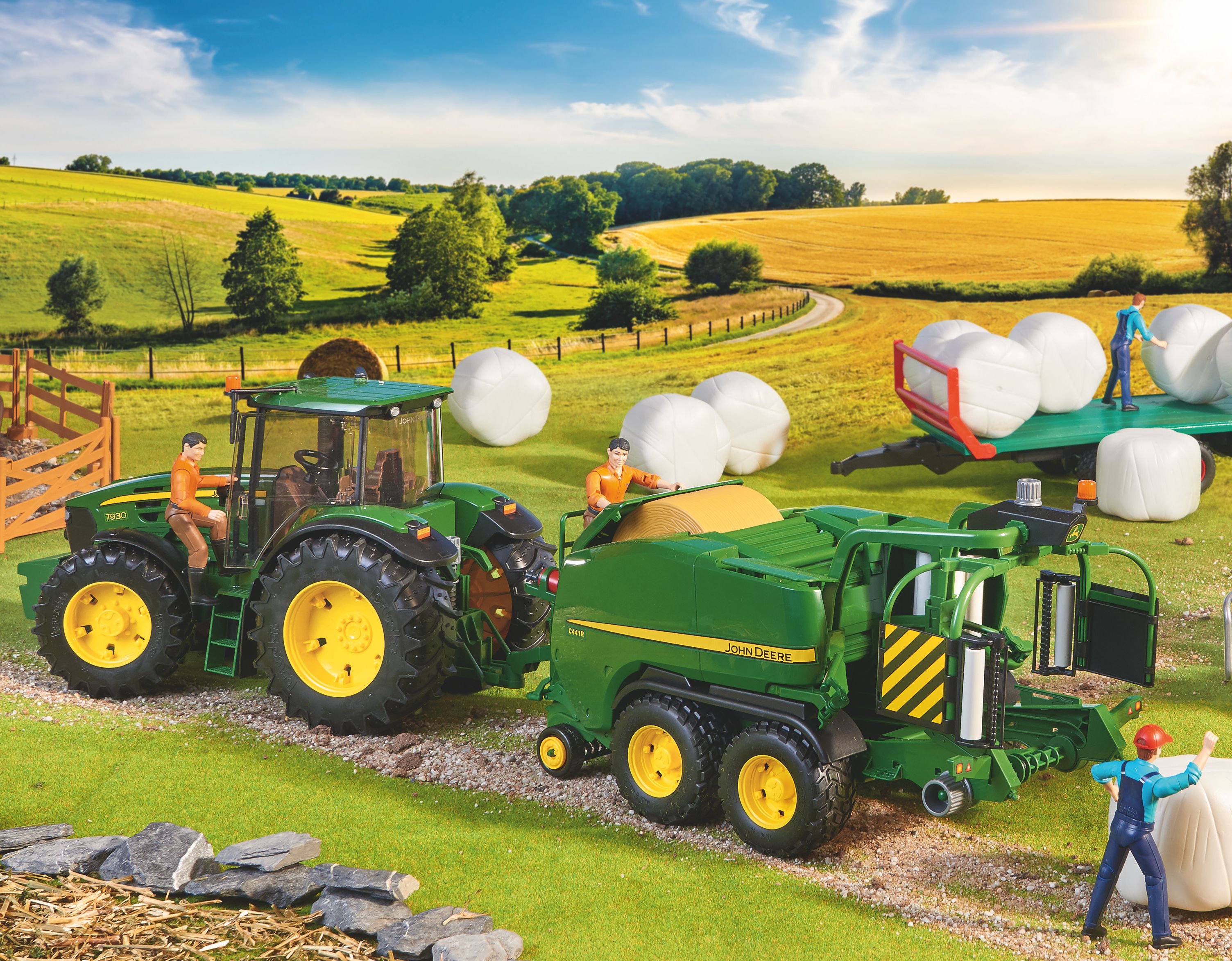 Combiné presse enrubanneuse John Deere C441R