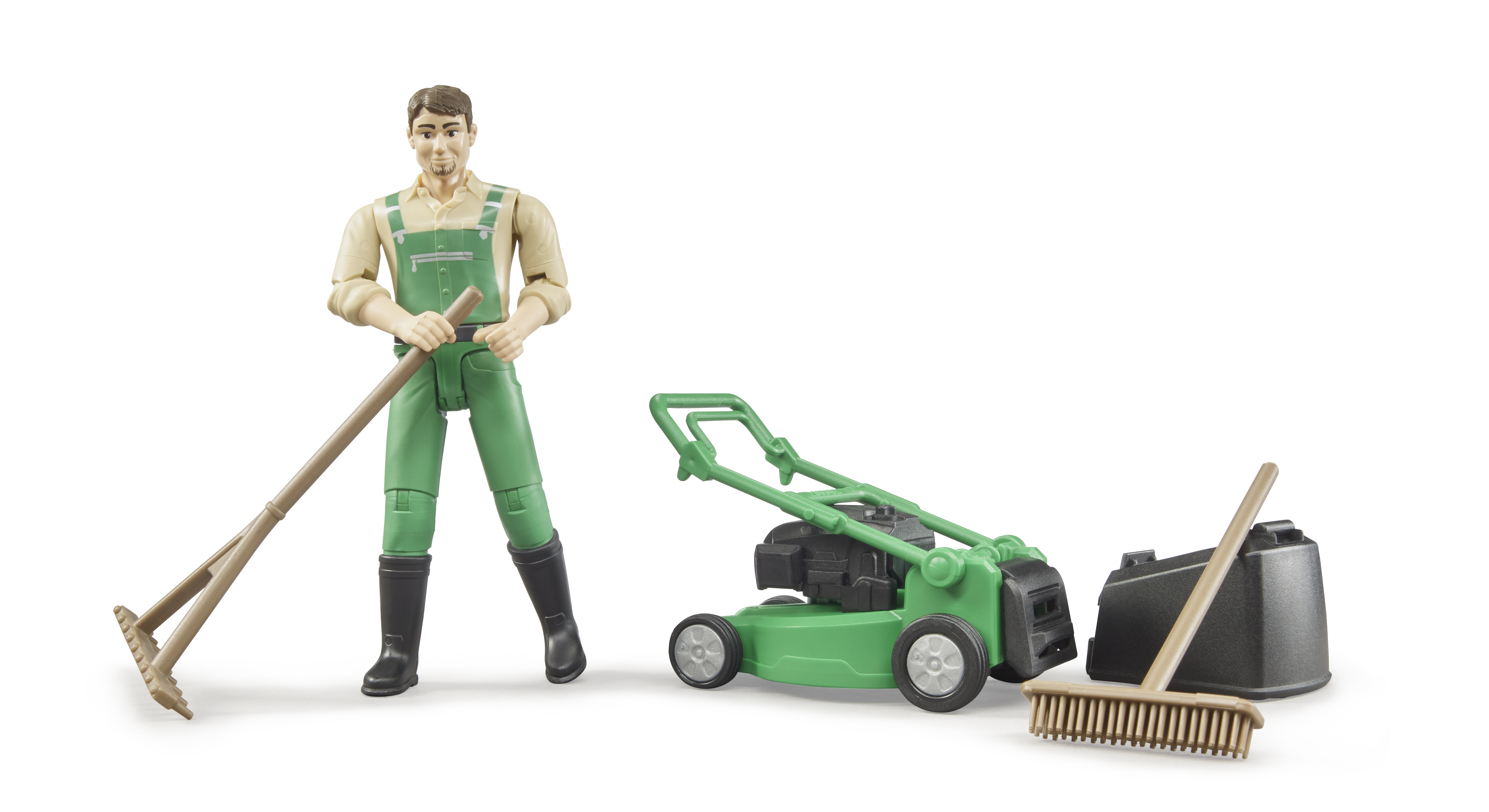 Jardinero bworld con cortacésped 