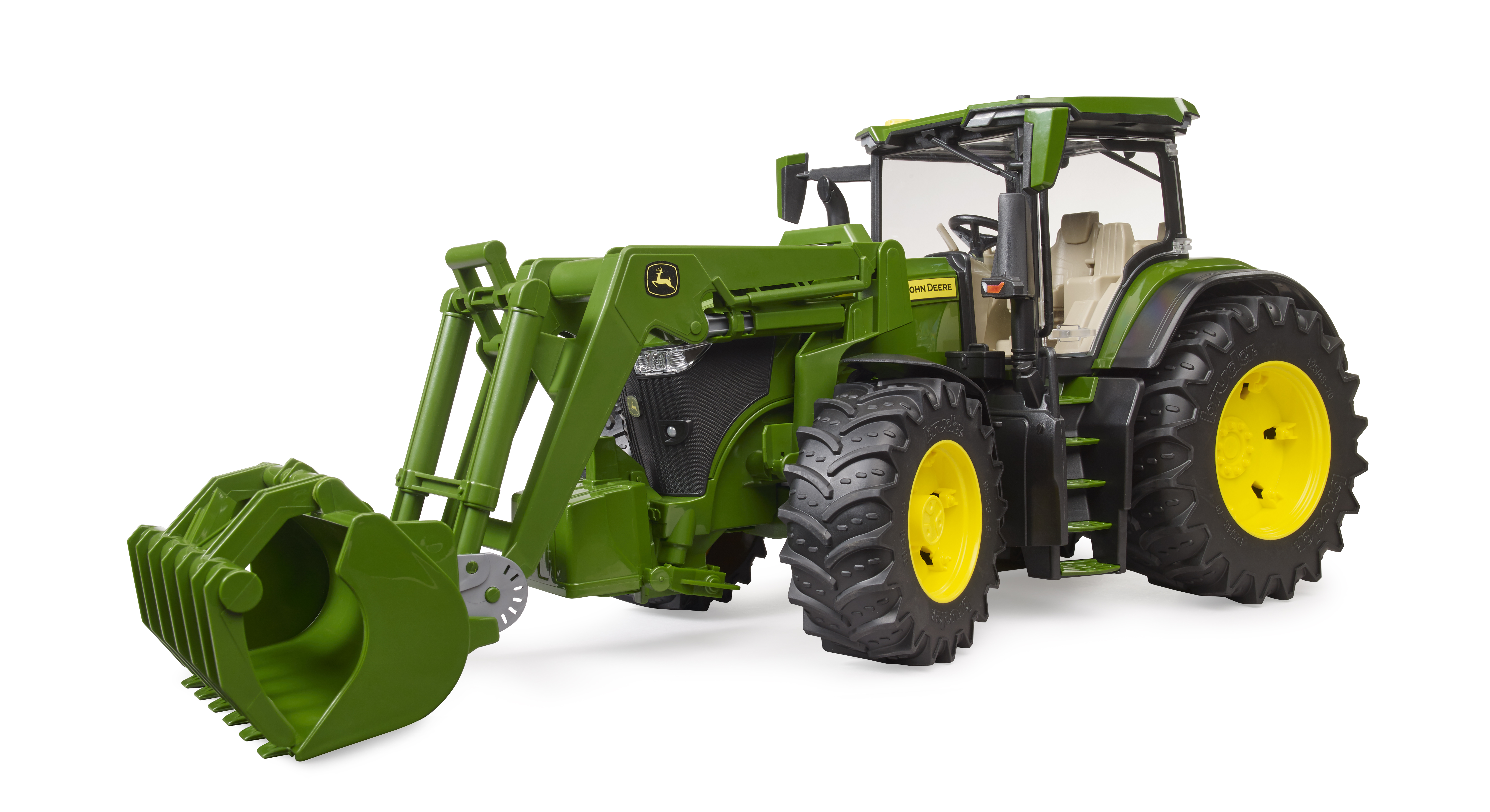 John Deere 7R con pala frontal