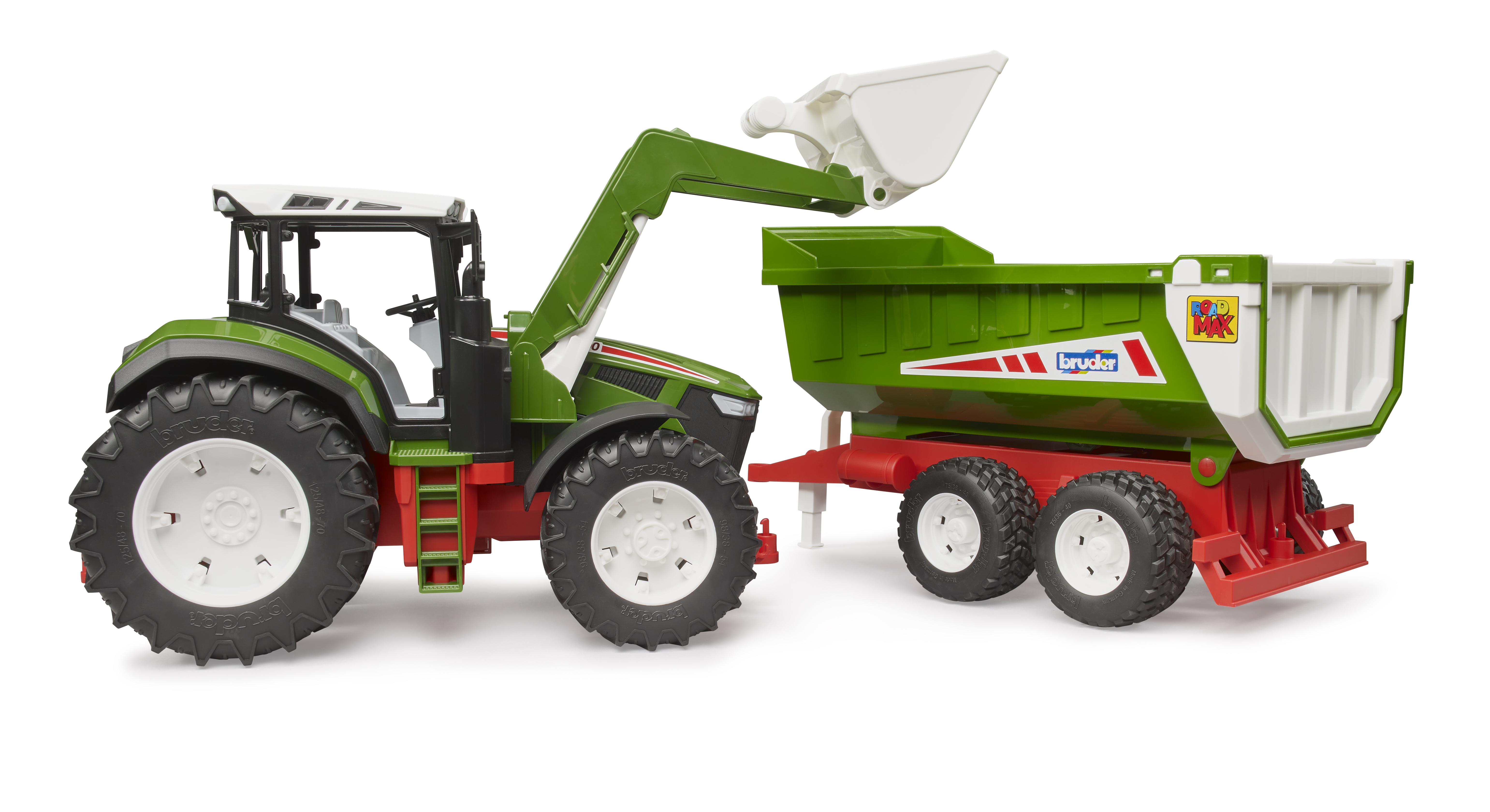 Roadmax tractor with frontloader and rear tipper Roadmax tractor with frontloader and rear tipper