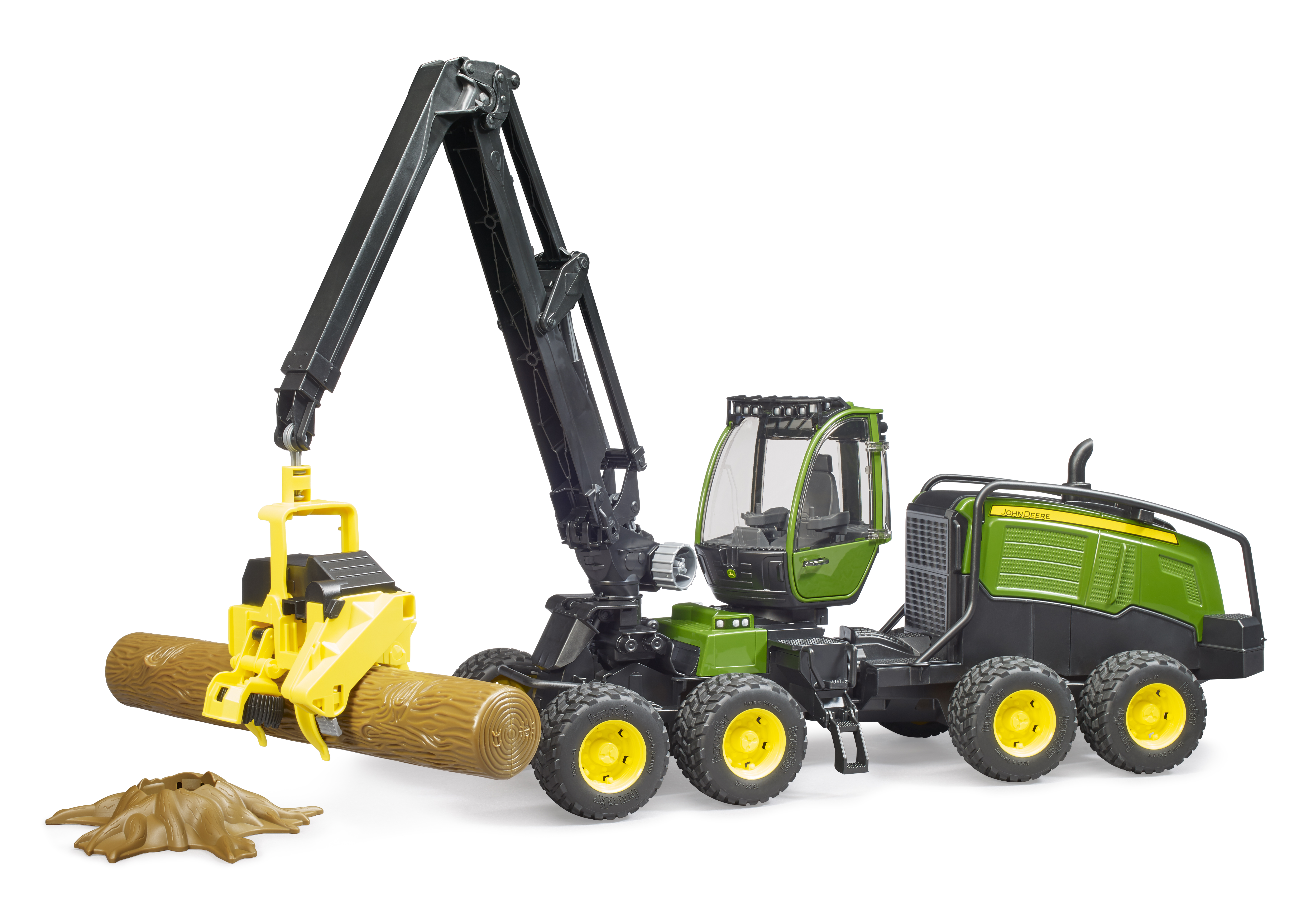 Abatteuse John Deere 1270G avec 1 tronc d'arbre Abatteuse John Deere 1270G avec 1 tronc d'arbre