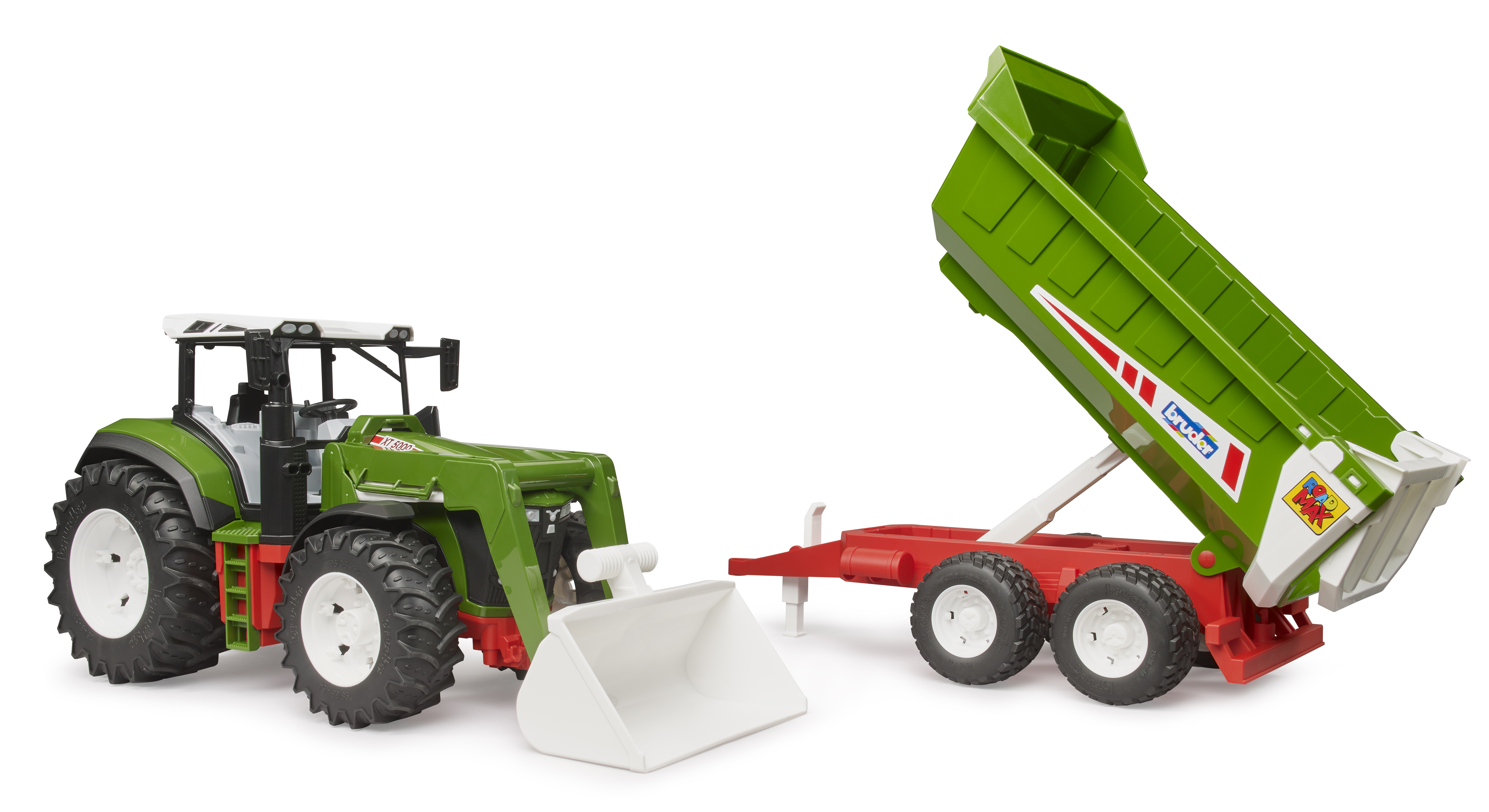 Roadmax tractor with frontloader and rear tipper Roadmax tractor with frontloader and rear tipper