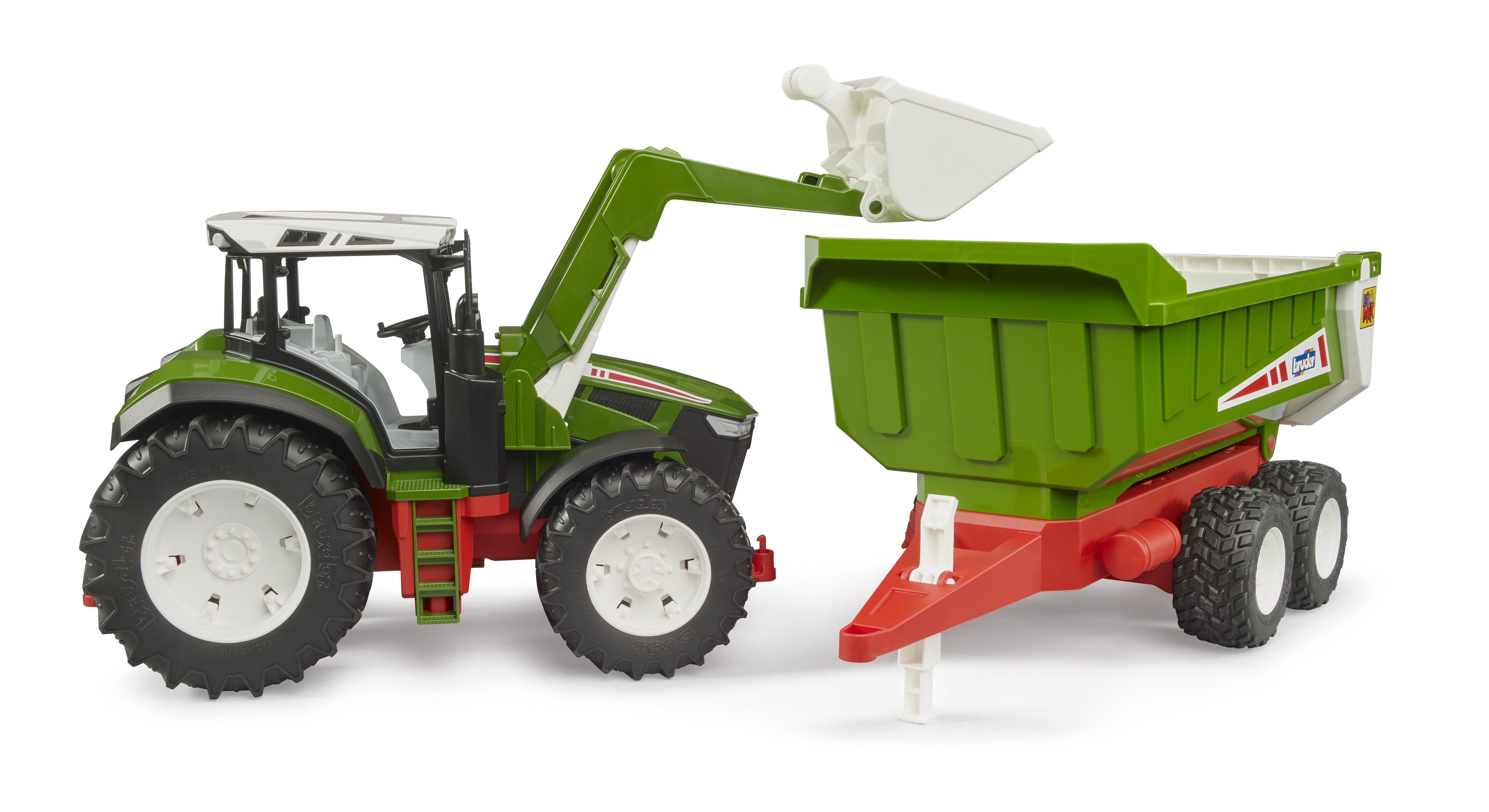 Roadmax tractor with frontloader and rear tipper Roadmax tractor with frontloader and rear tipper