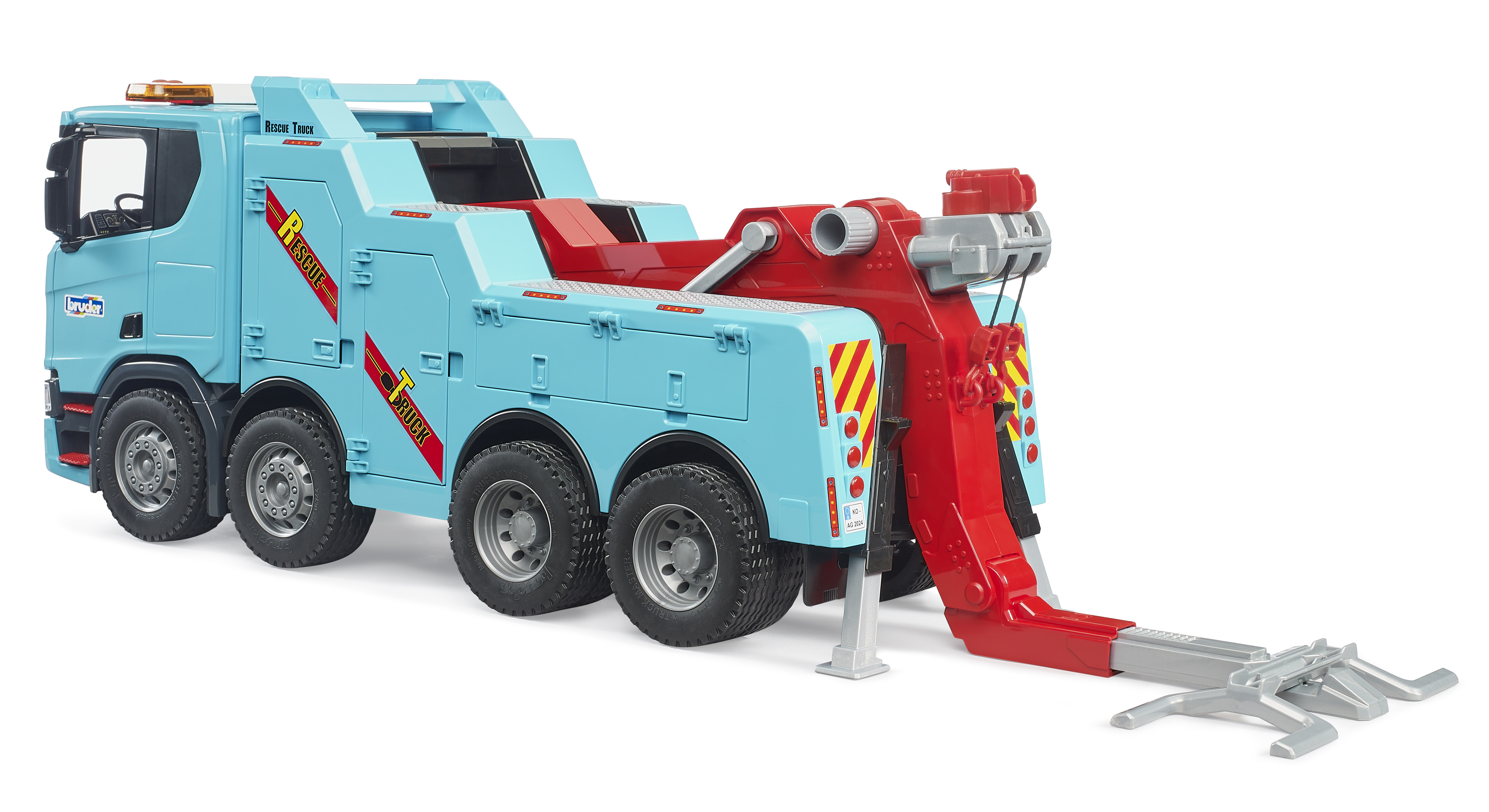 Camión-grúa de rescate y remolque Scania Super 560R con módulo de luces y sonido