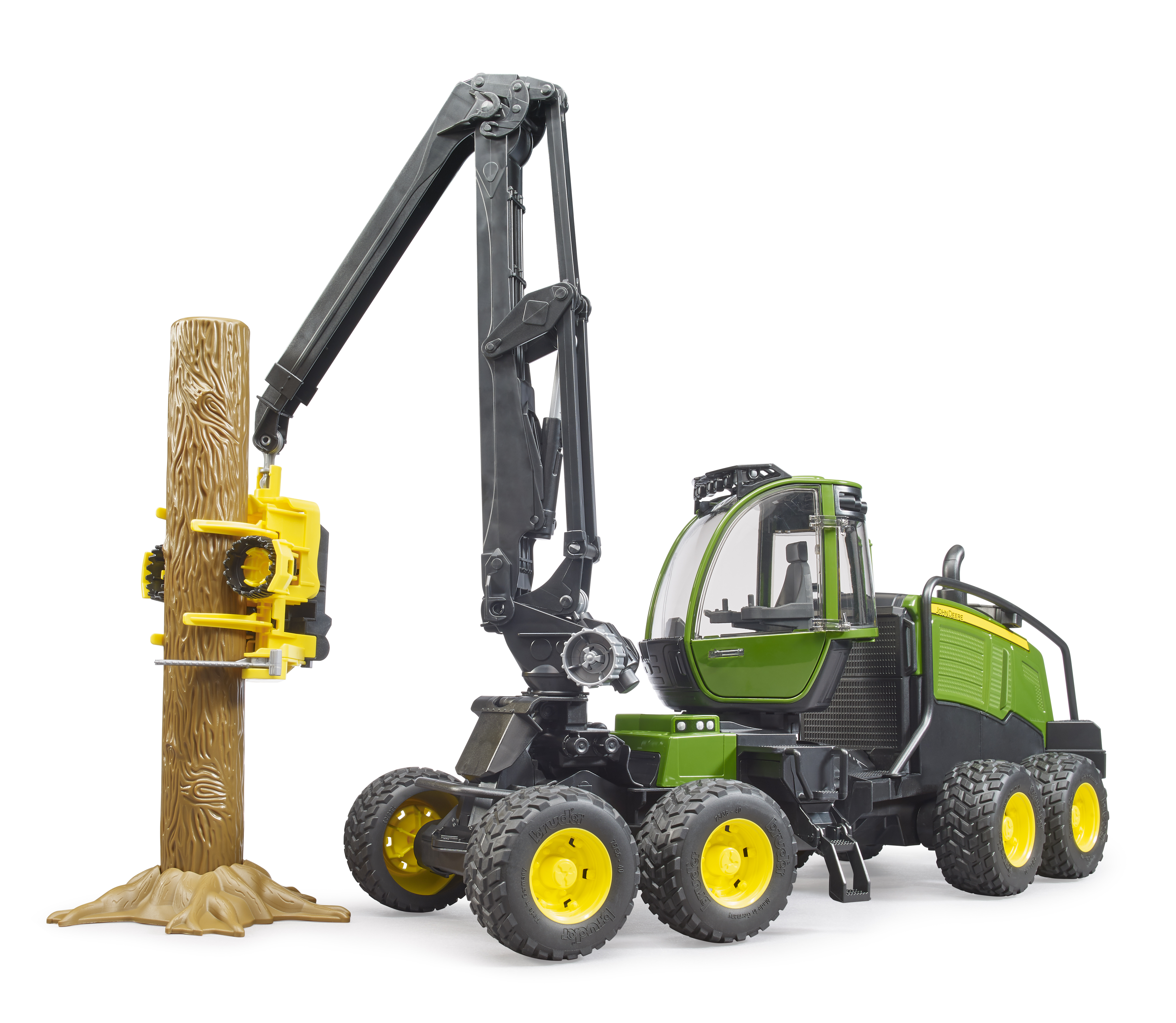 Abatteuse John Deere 1270G avec 1 tronc d'arbre Abatteuse John Deere 1270G avec 1 tronc d'arbre