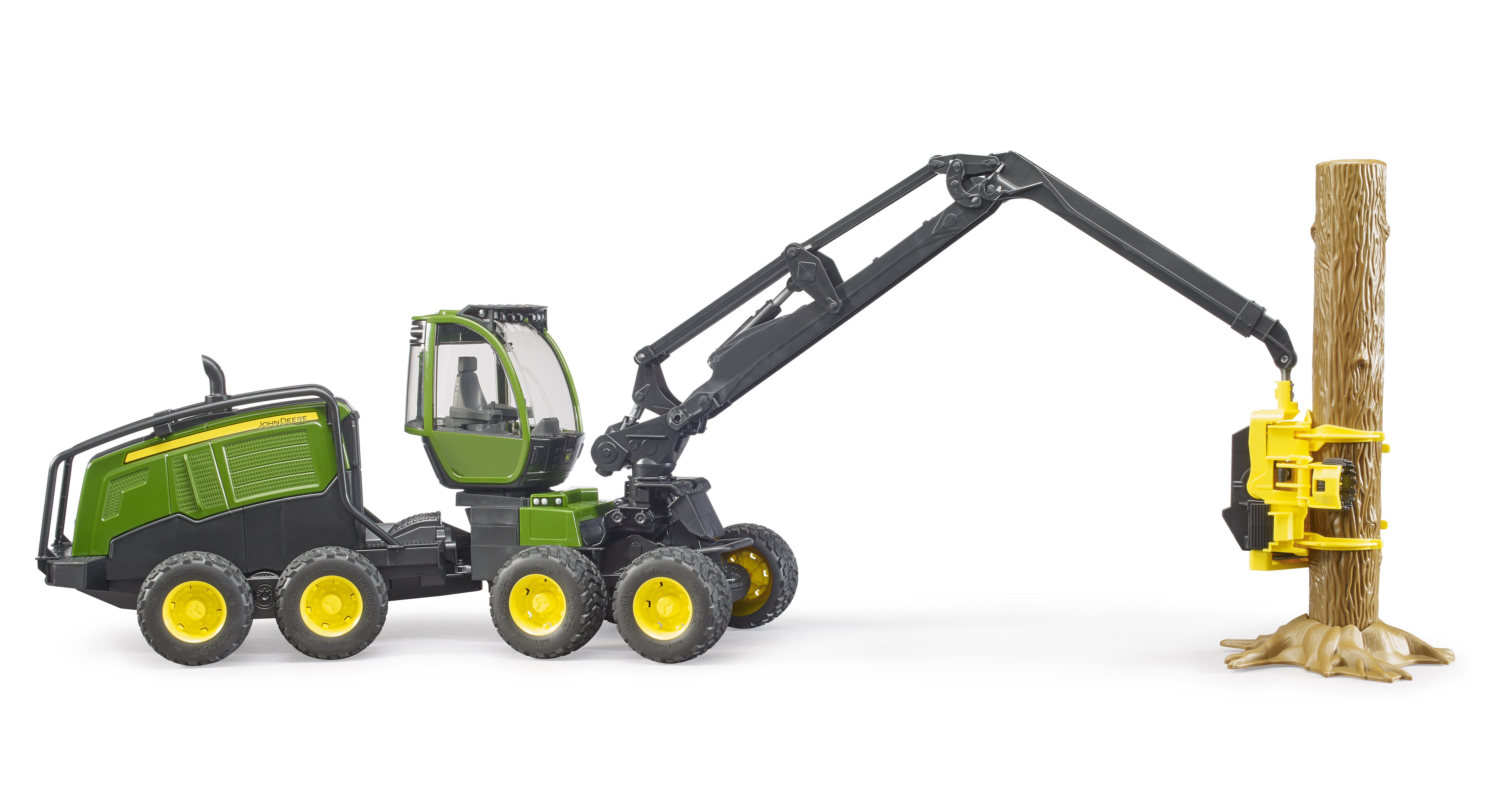 Abatteuse John Deere 1270G avec 1 tronc d'arbre Abatteuse John Deere 1270G avec 1 tronc d'arbre