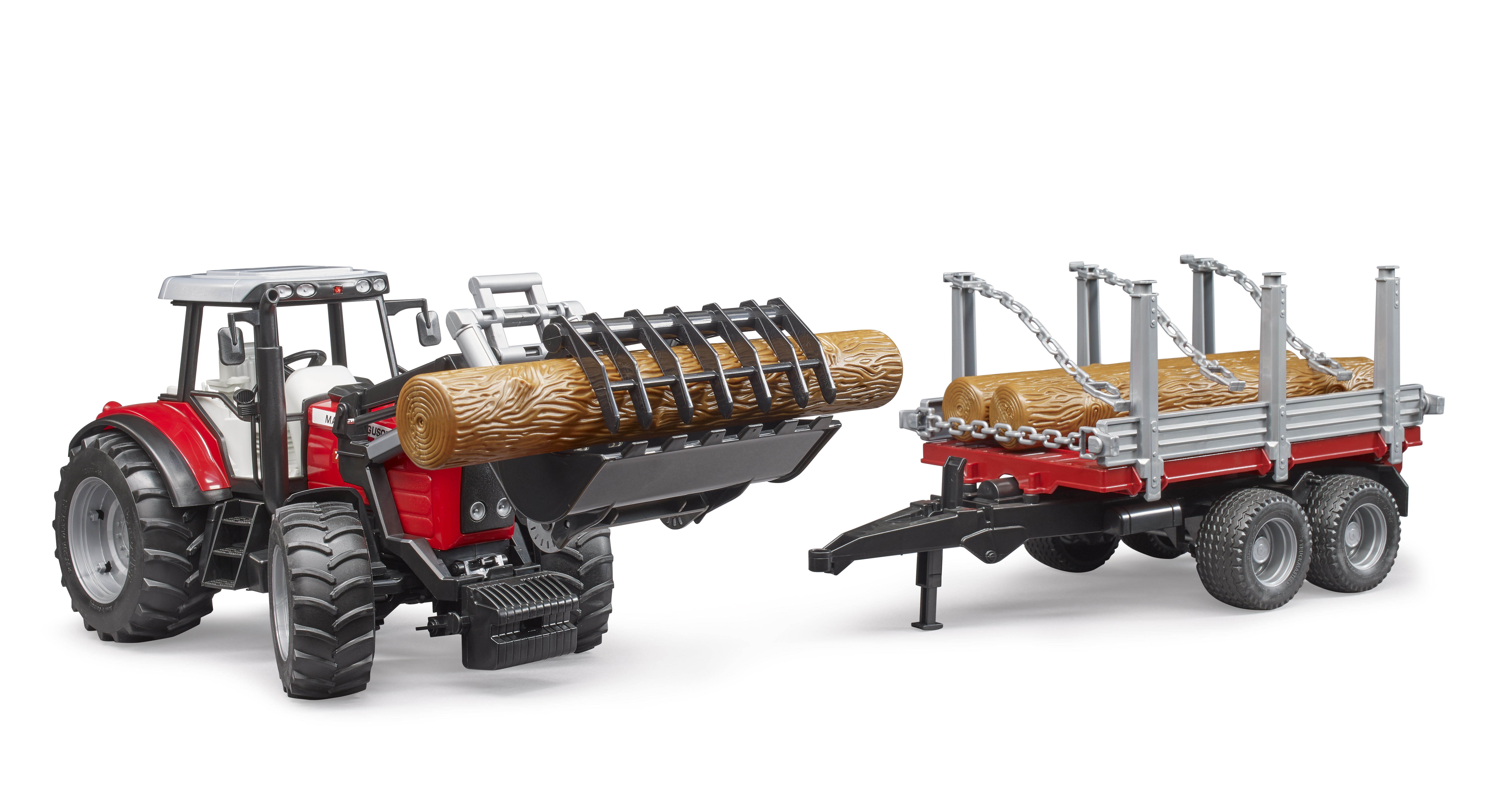 Massey Ferguson 7480 con cargador frontal, remolqu Massey Ferguson 7480 con cargador frontal, remolqu