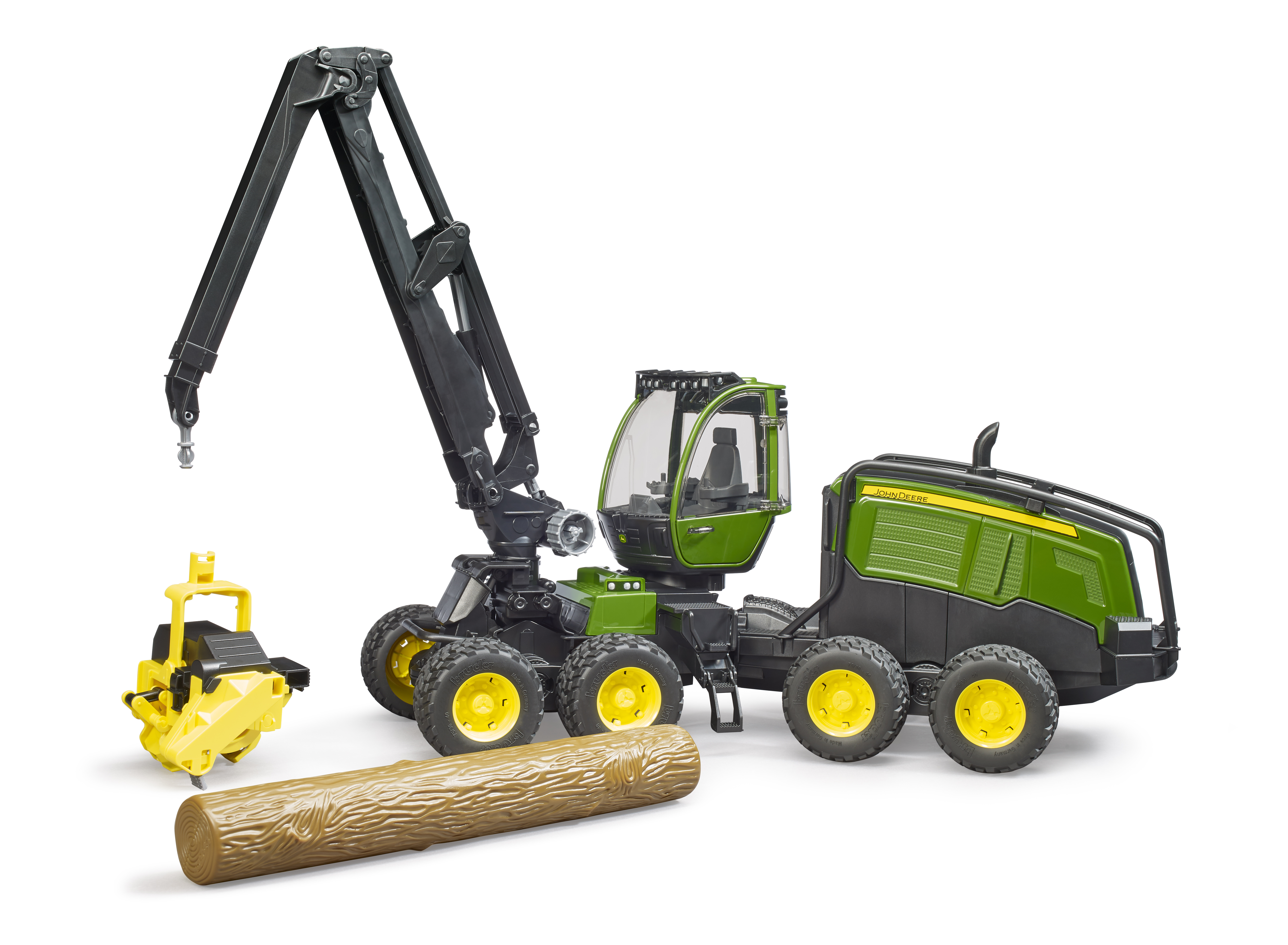 Abatteuse John Deere 1270G avec 1 tronc d'arbre Abatteuse John Deere 1270G avec 1 tronc d'arbre